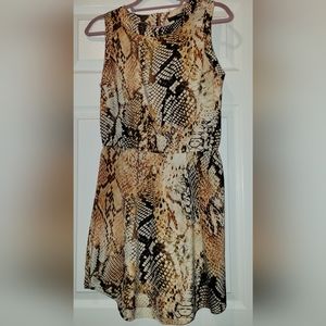 Aqua snake print dress